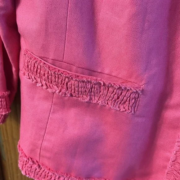 Talbots Pink Coral blazer with 3/4 Sleeves - Picture 5 of 10
